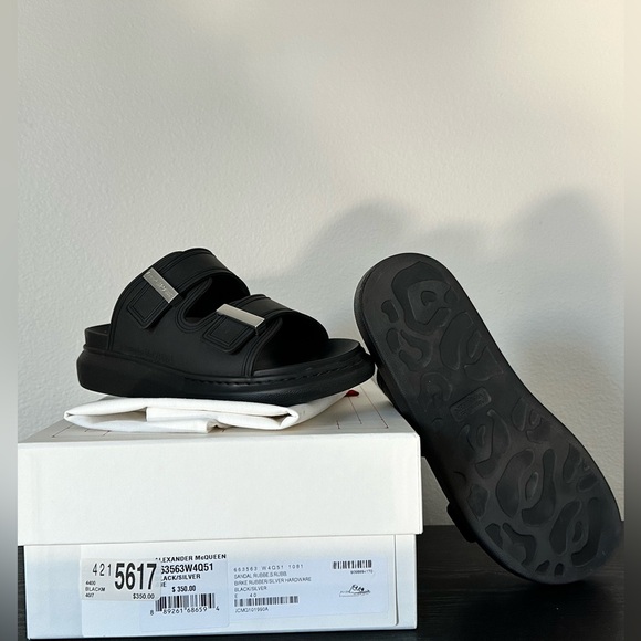 Alexander McQueen Buckle Slide Sandals Black Men’s EU 40 - Picture 2 of 5